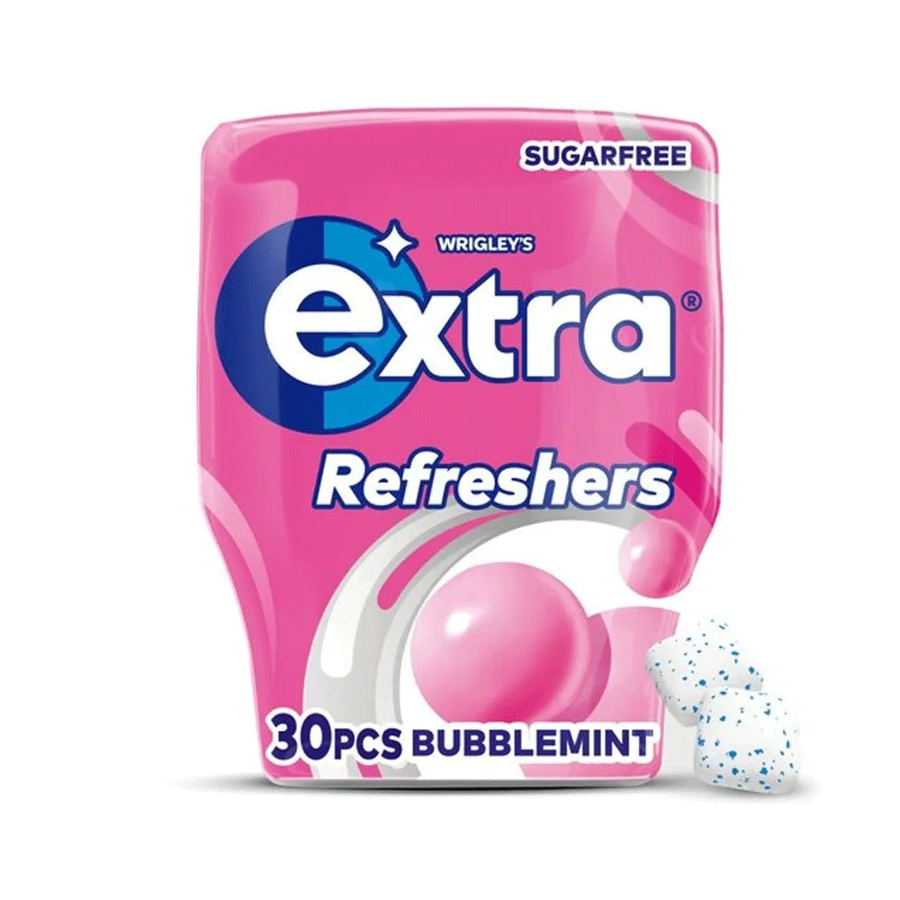 Wrigley's Extra Refresher's Bubblemint Gum 30s