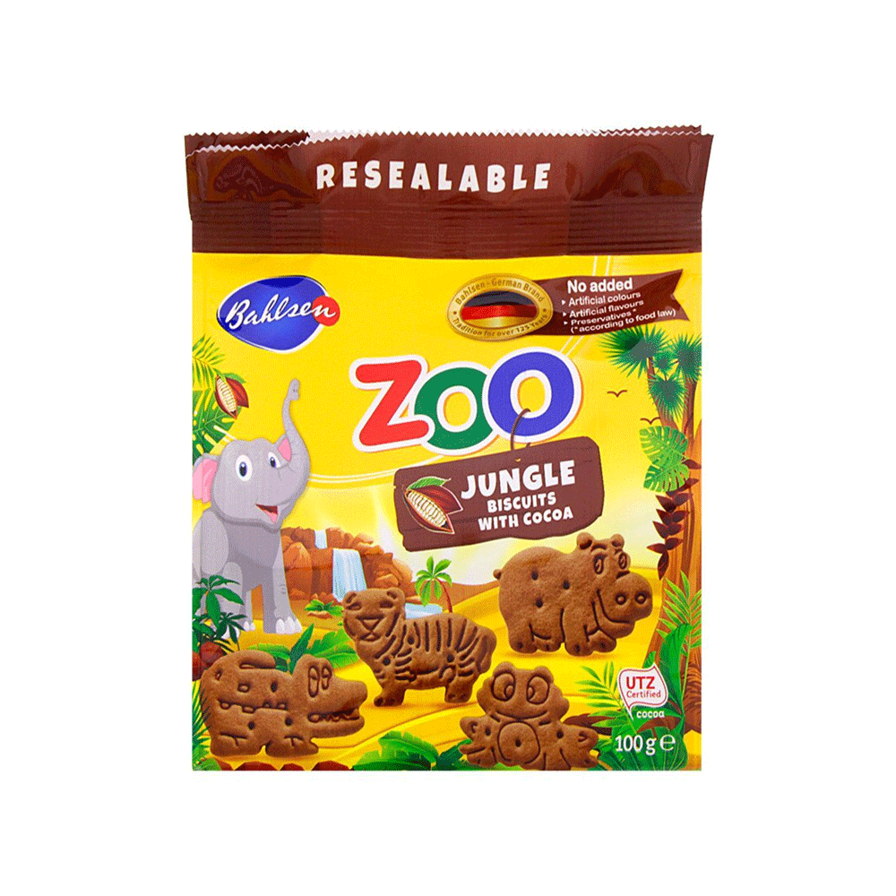 Bahlsen Zoo Jungle With Cocoa Biscuits 100g