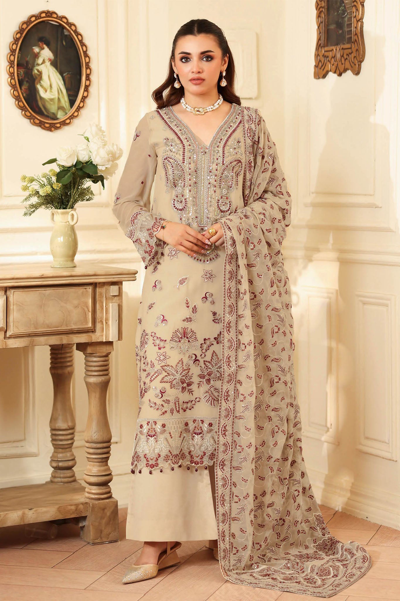 Dastan by Ramsha Unstitched 3 Piece Formals Vol-04 Suit-T-401