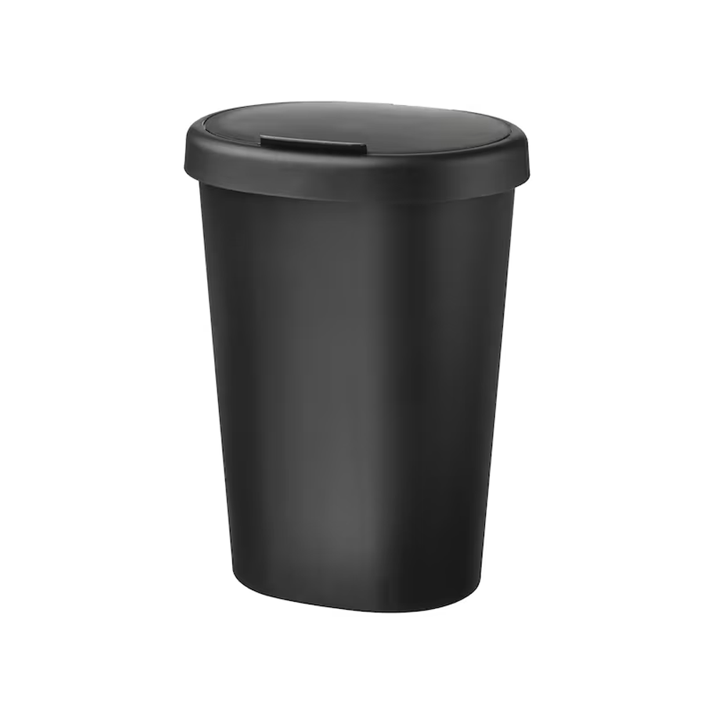 Ikea Holass Bin With Lid Black 005.205.00 - Snapcart.pk