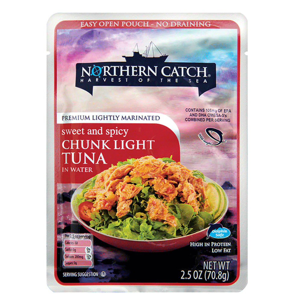 Northern Catch Sweet & Spicy Chunk Light Tuna In Water 70g