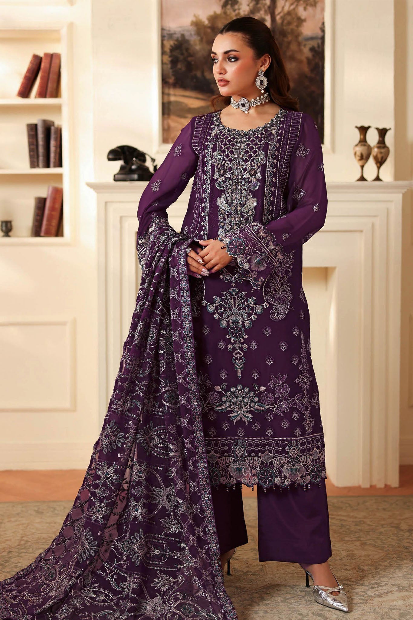 Dastan by Ramsha Unstitched 3 Piece Formals Vol-04 Suit-T-406