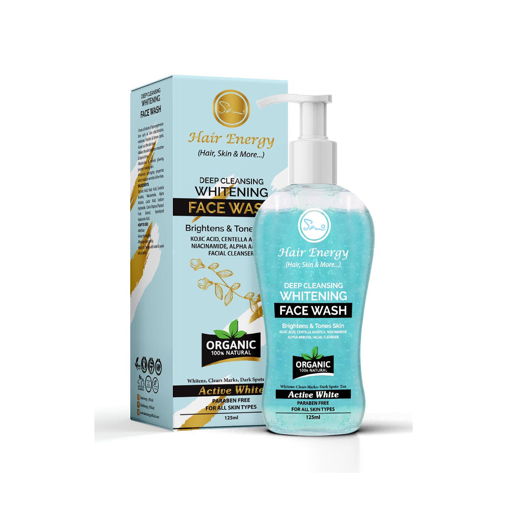 Hair Energy Deep Cleansing Whitening Face Wash Brightens & Tones Skin(for All Skin Types) 125ml - Snapcart.pk