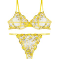 Non Padded Bra Set - Flora Zest - Yellow