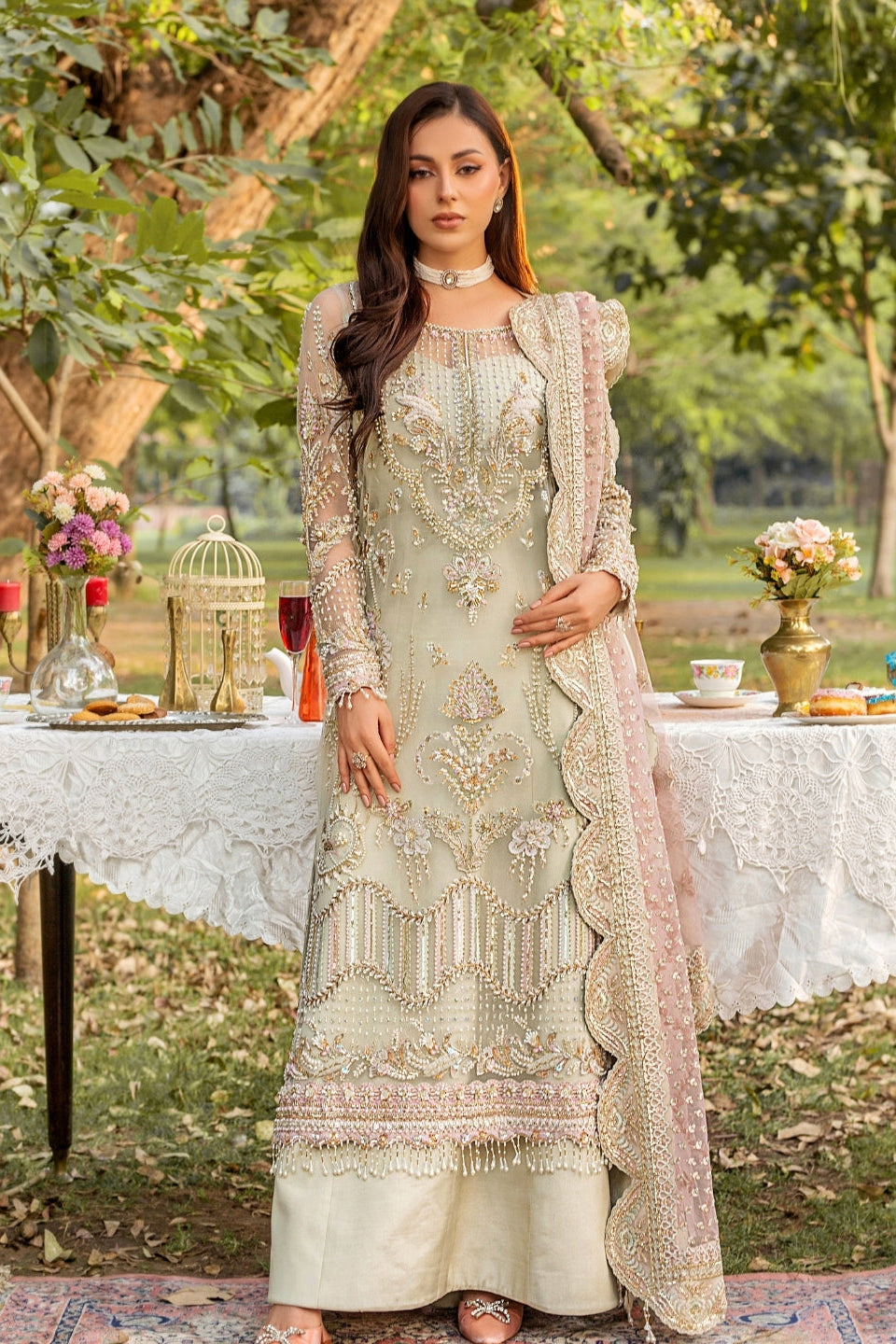 Amelie By Nine Needles Unstitched 3 Piece Luxury Formals Suit-LD 01