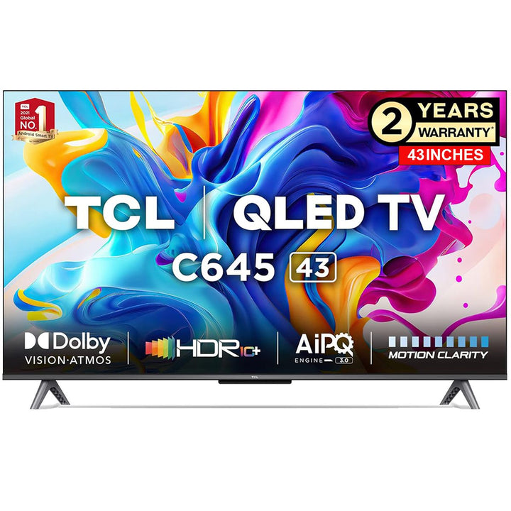 TCL 43 inches 4K Ultra HD Smart QLED Google TV 43C645 - My Store