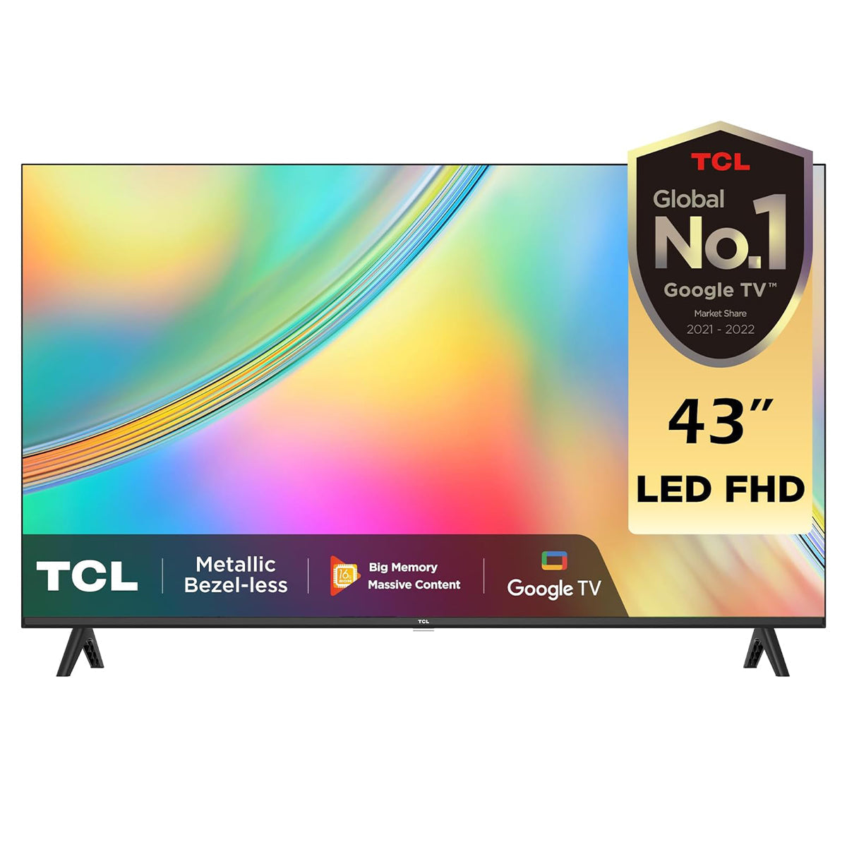 TCL 43 Inch FHD LED Google TV Metallic Bezel-less Design 43S5400 - My Store