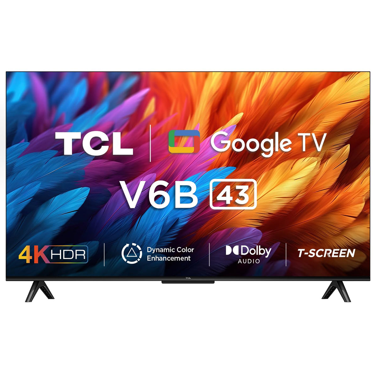 TCL TCL 108 cm (43 inches) Metallic Bezel-Less Series 4K Ultra HD Smart LED Google TV 43V6B - My Store