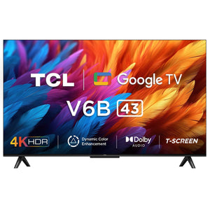 TCL TCL 108 cm (43 inches) Metallic Bezel-Less Series 4K Ultra HD Smart LED Google TV 43V6B - My Store
