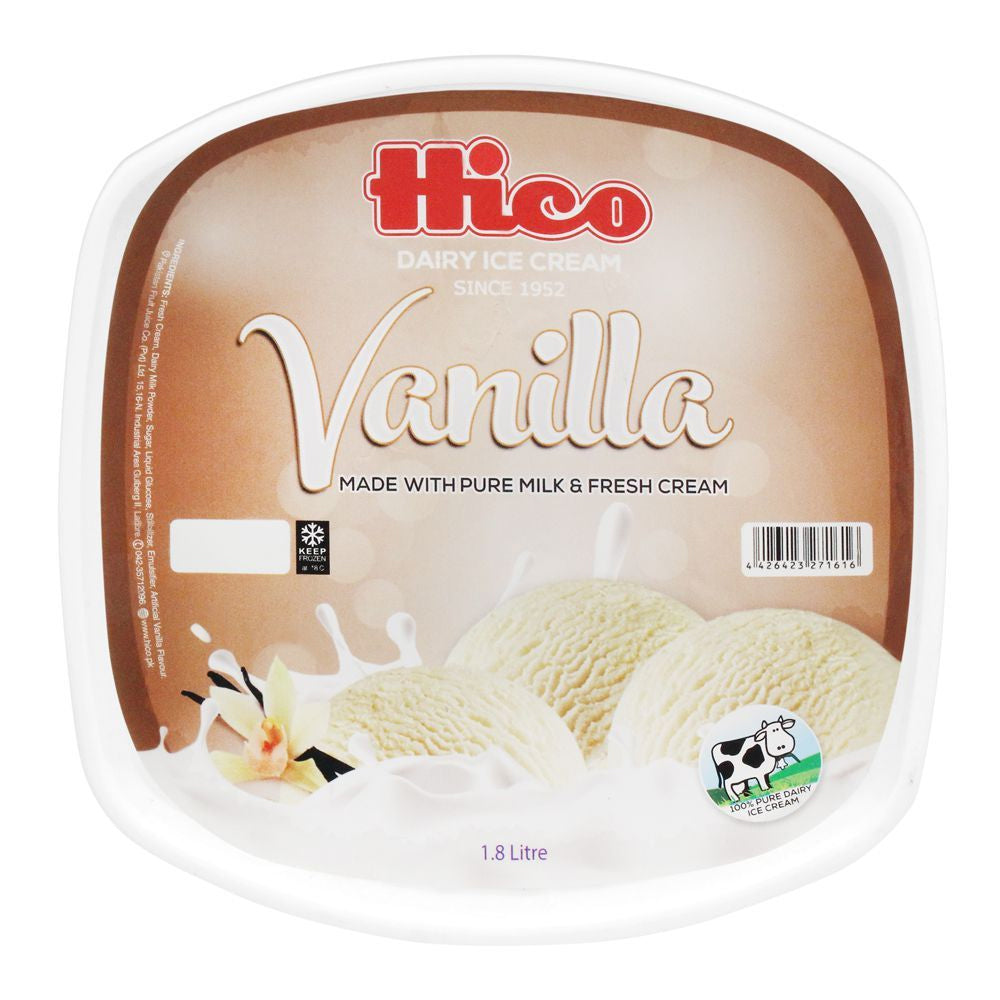 Hico Ice Cream Vanilla 1.8 Litre - Snapcart.pk
