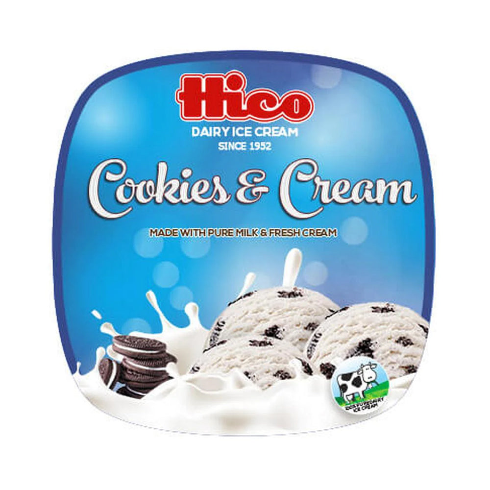Hico Cookies & Cream Ice Cream Tub 1.6ltr - Snapcart.pk