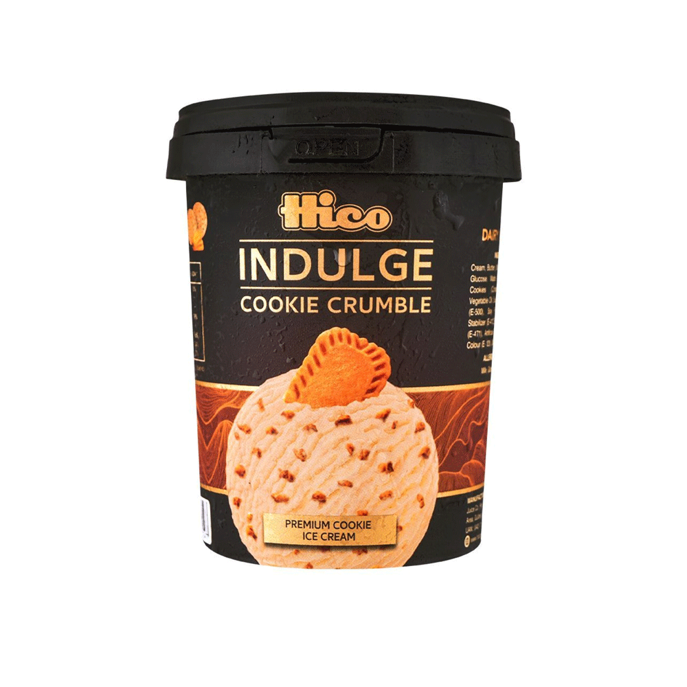 Hico Indulge Cookie Crumble Ice Cream 500ml - Snapcart.pk