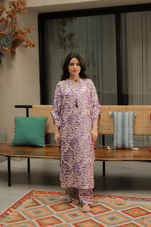 Everywear by Qariney Stitched 2 Piece Collection'2025-Lavender Leaf