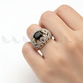 Zeesy Ornate Dazzling Filigree Dome Ring