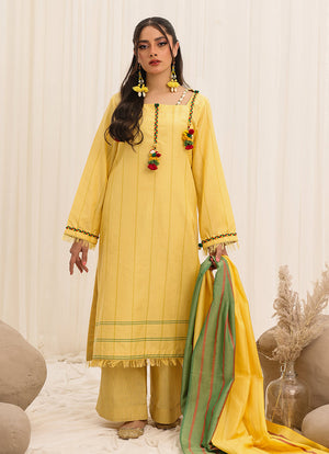 Zlooms 3 Pc Yarn Dyed Unstitched Suit - ZL25-C10-01