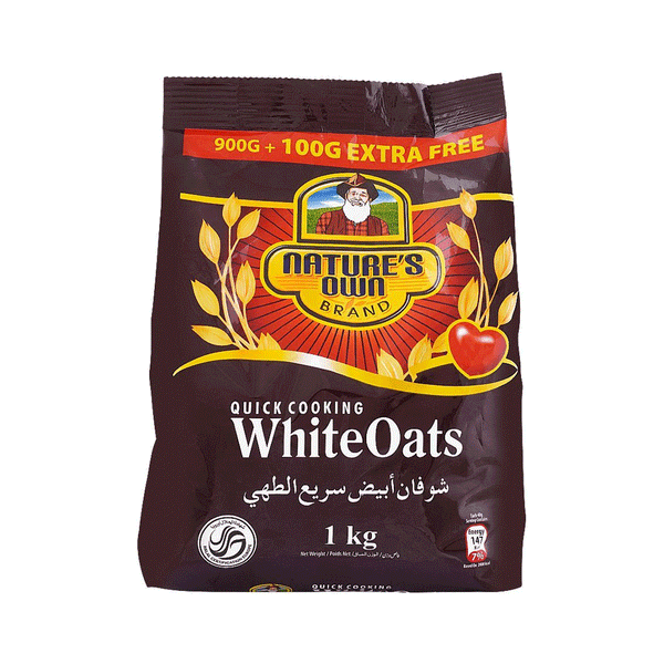 Nature's Own Quivk Cooking White Oats 1kg - Snapcart.pk