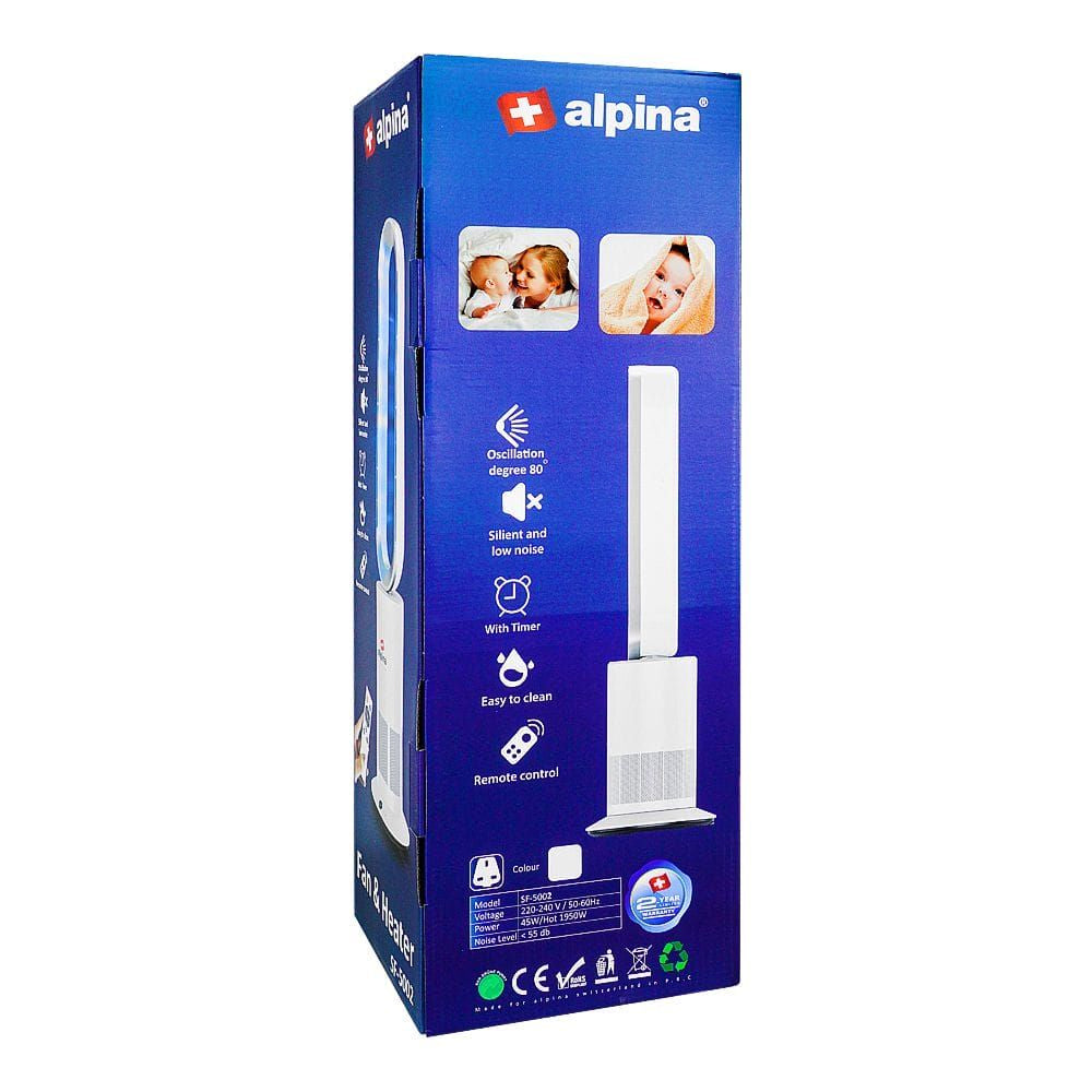 Alpina Electric Fan & Heater 2 In 133" Sf-5002