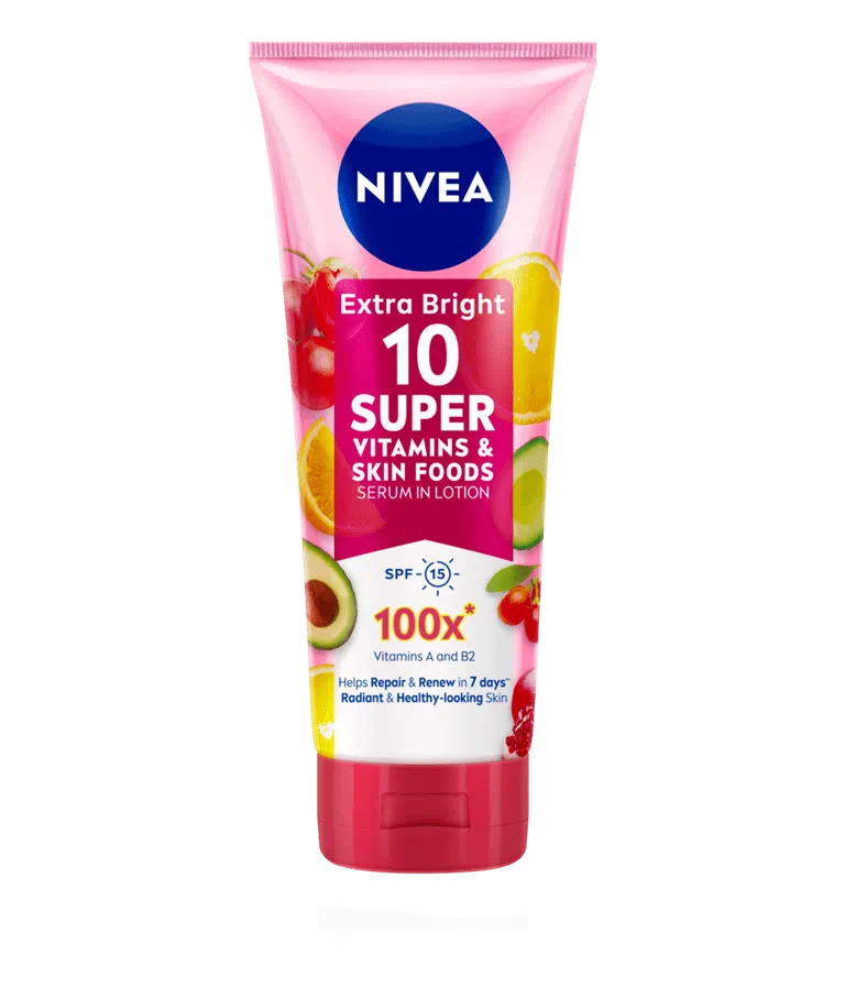 Nivea - Body Serum Extra Bright 10Super Vitamins & Skin Foods - 180Ml