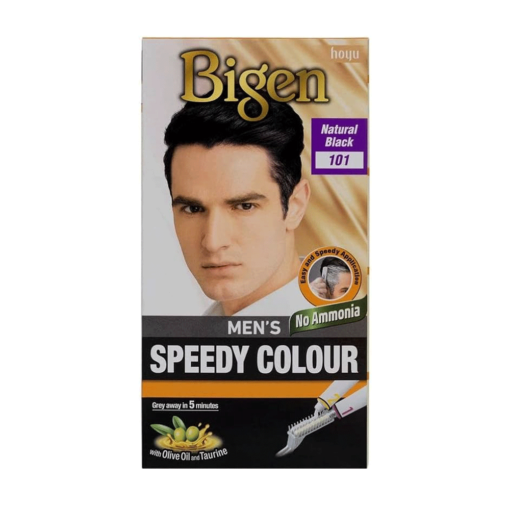 Bigen Men's Speedy Natural Black Hair Color 101