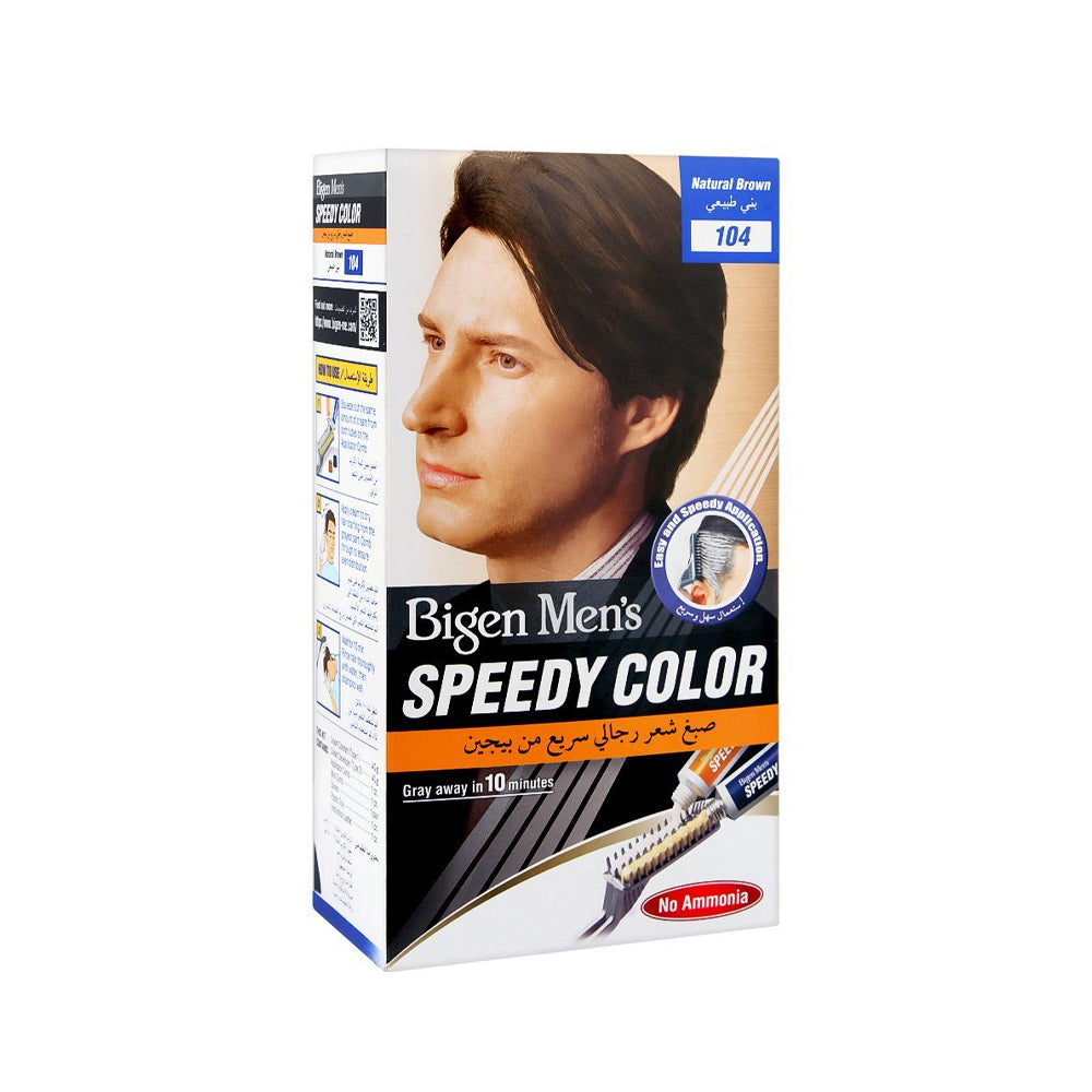 Bigen Men's Speedy Natural Brown Hair Color 104 - Snapcart.pk