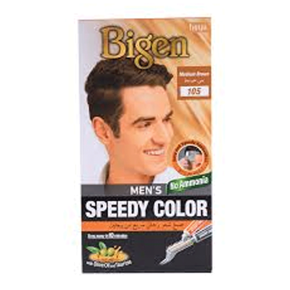 Bigen Men's Speedy Color Medium Brown Hair Color B-105 - Snapcart.pk
