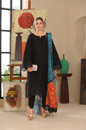 Sahiba By Huma Gul Unstitched 3 Piece Premium Winter Collection'2025-Onyx HG-308