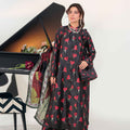Vibrant Aura By Huma Gul Unstitched 3 Piece Satin Silk Edit Collection'2025-Nero HG-204