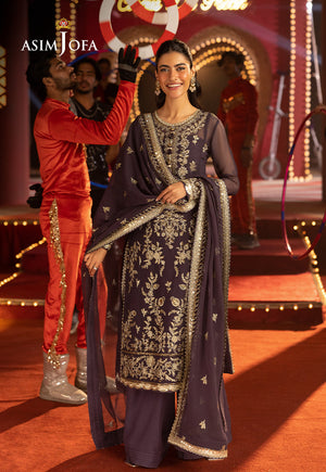 Asim Jofa LUXURY FESTIVE DROP 2 Ajlf-01 Embroidered Chiffon 3 Pcs