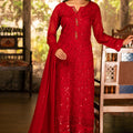Shamooz Stitched 3 Piece Formals Collection'2025-Barn Red SE-041