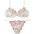Non Padded Bra Set - Noir Rose - Pink