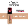 L'Oreal Paris- Infallible 24H Fresh Wear Breathable Liquid Foundation 220 Sable/Sand