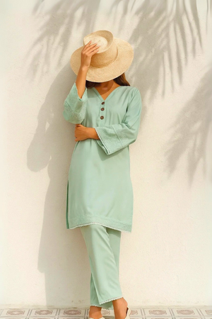 Noor E Rang by Ayla Studio Stitched 2 Piece Summer Collection'2025-Sabz-Sitara