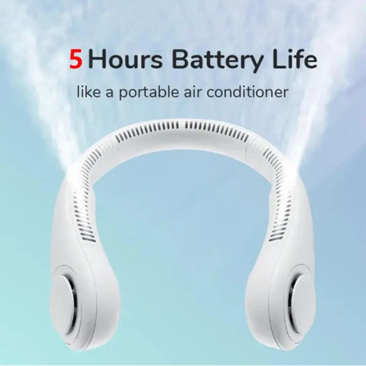 Neck Fan Portable Bladeless Fan Rechargeable 360° USB Cooling Fan - My Store