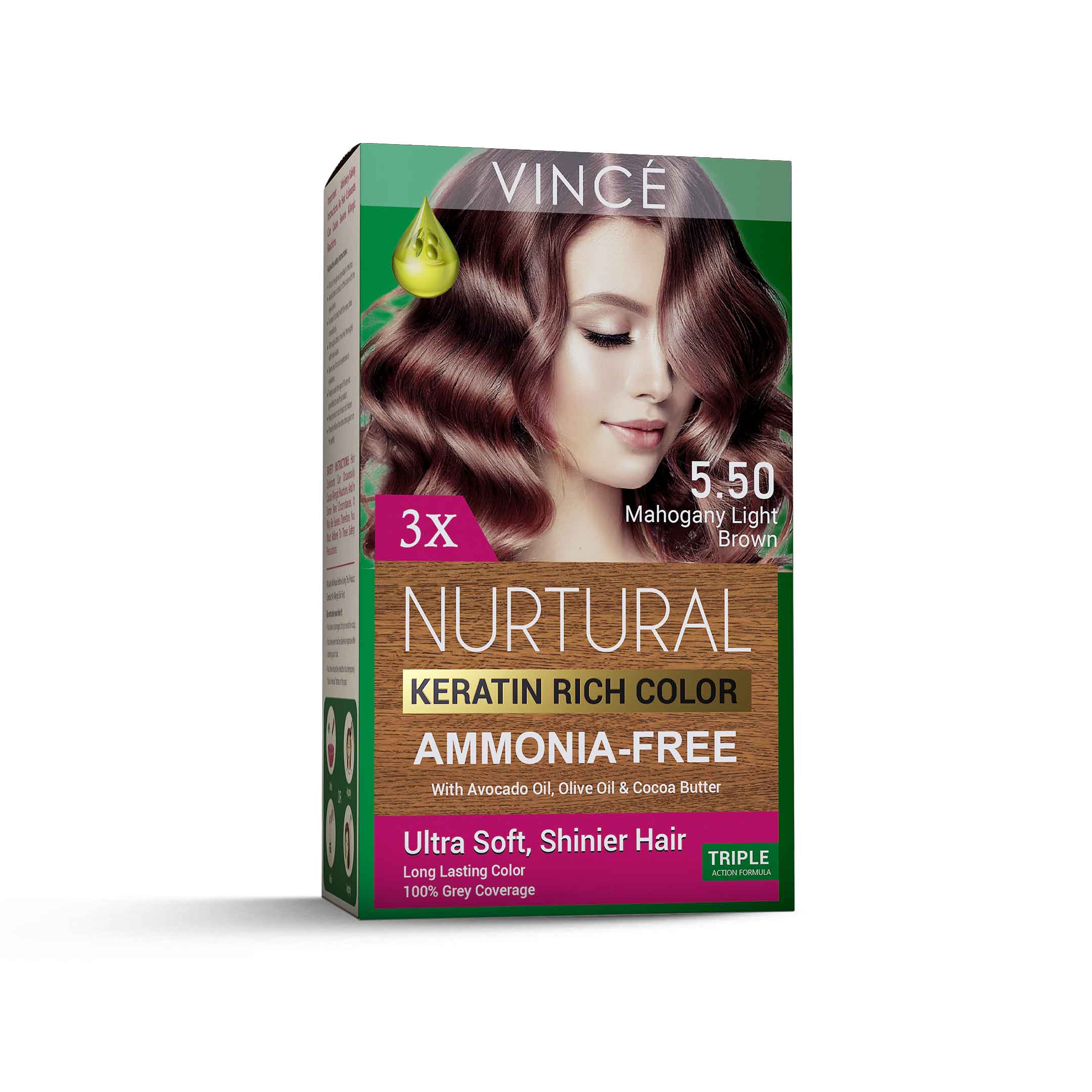 Vince - 5.50 - Mahogany Light Brown - Nurtural Women Hair Color