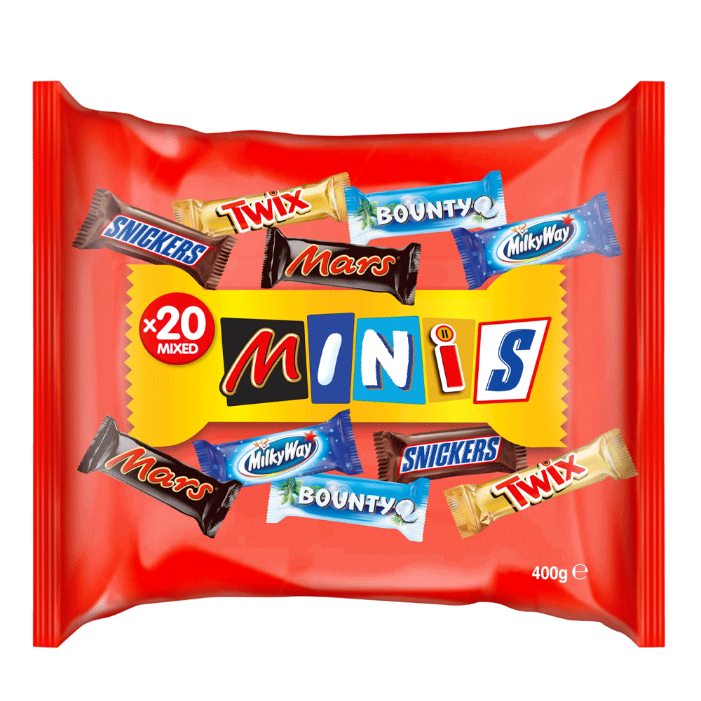 Minis Mixed Chocolate Pouch 400g - Snapcart.pk