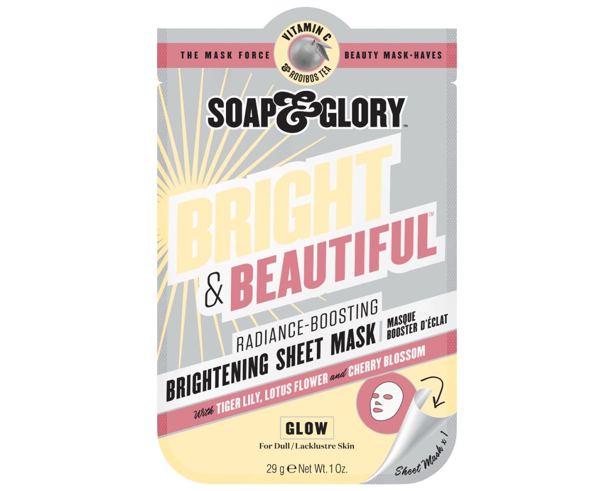 Soap and Glory Bright and Beautiful Sheet Mask 29G