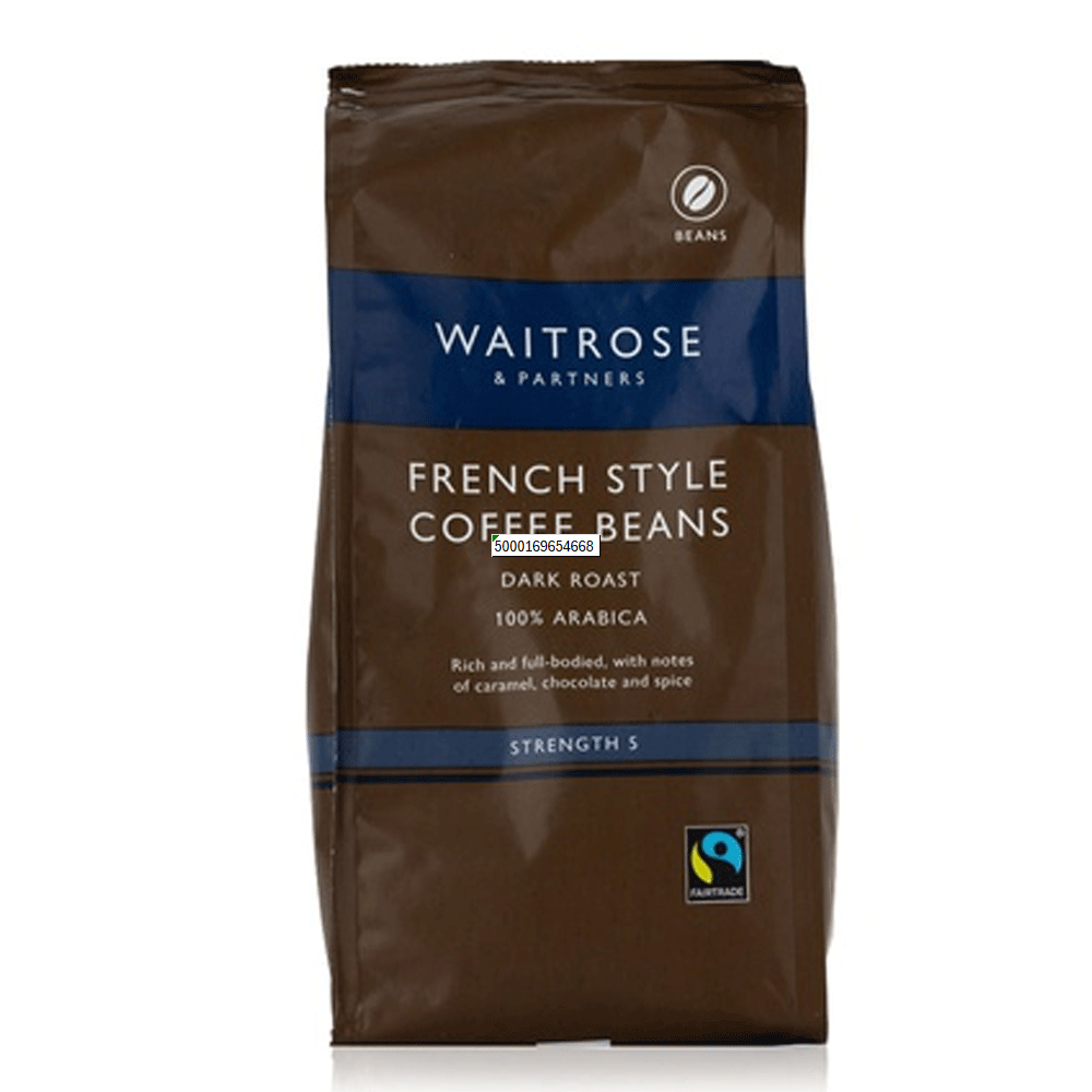 Waitrose French Style Coffee Beans 227g