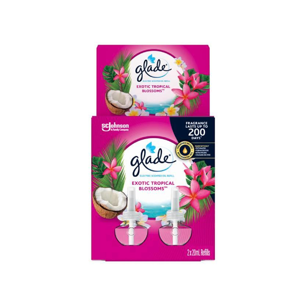 Glade Exotic Tropical Blossoms Electric Scented Oil Refil 2x20ml - Snapcart.pk