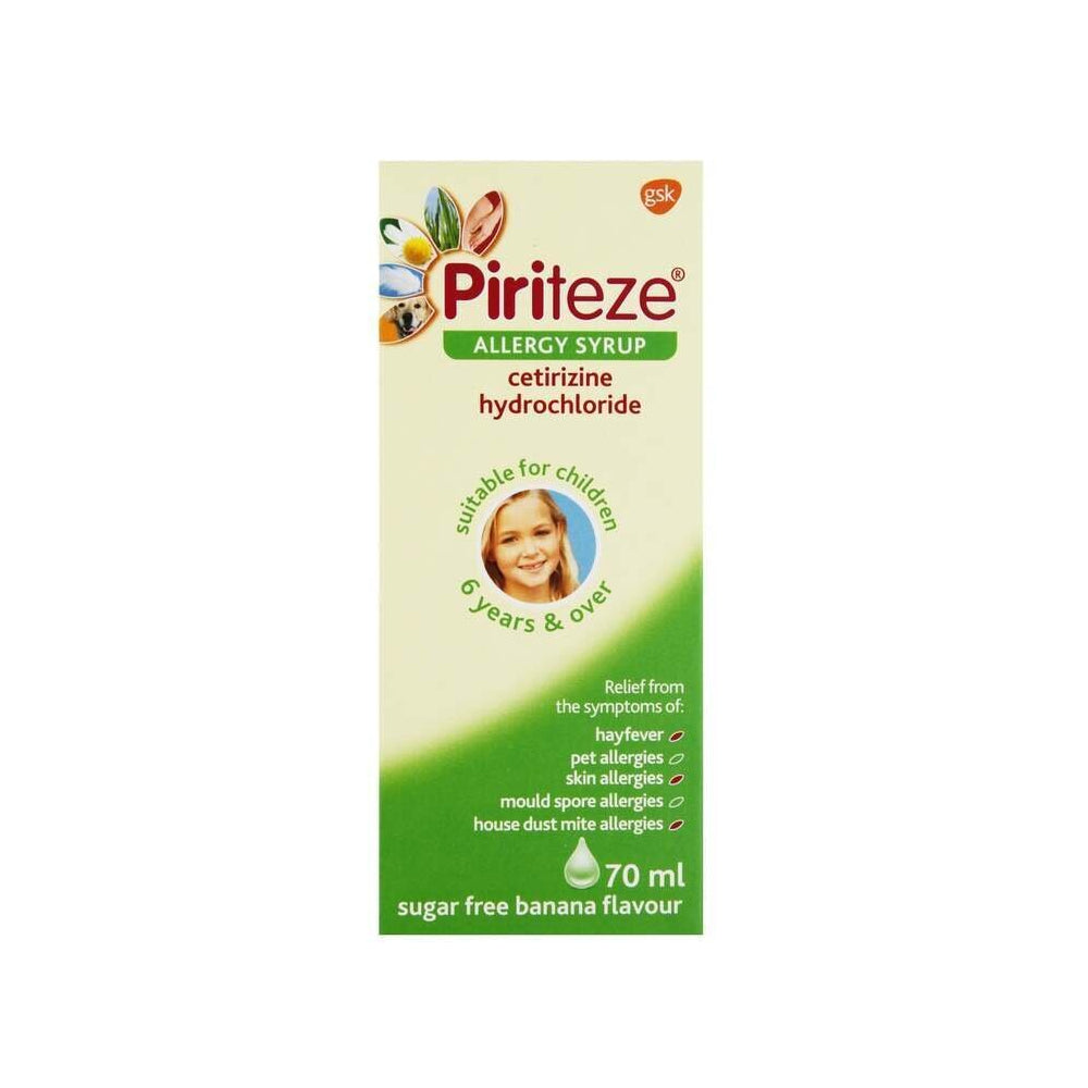 Piriteze Allergy Syrup 70ml - Snapcart.pk