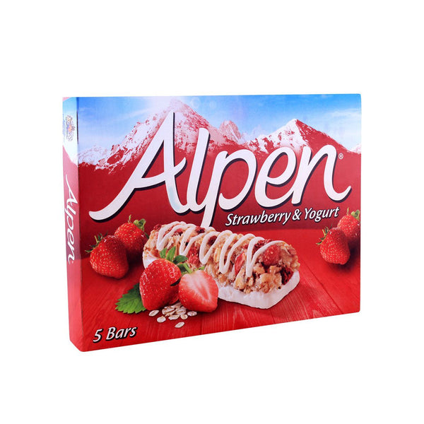 Alpen 5 Bars Strawberry With Yoghurt 145g - Snapcart.pk