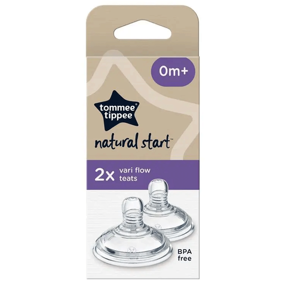 Tommee Tippee Natural Start 0m+ Vari Flow Teats 2`s