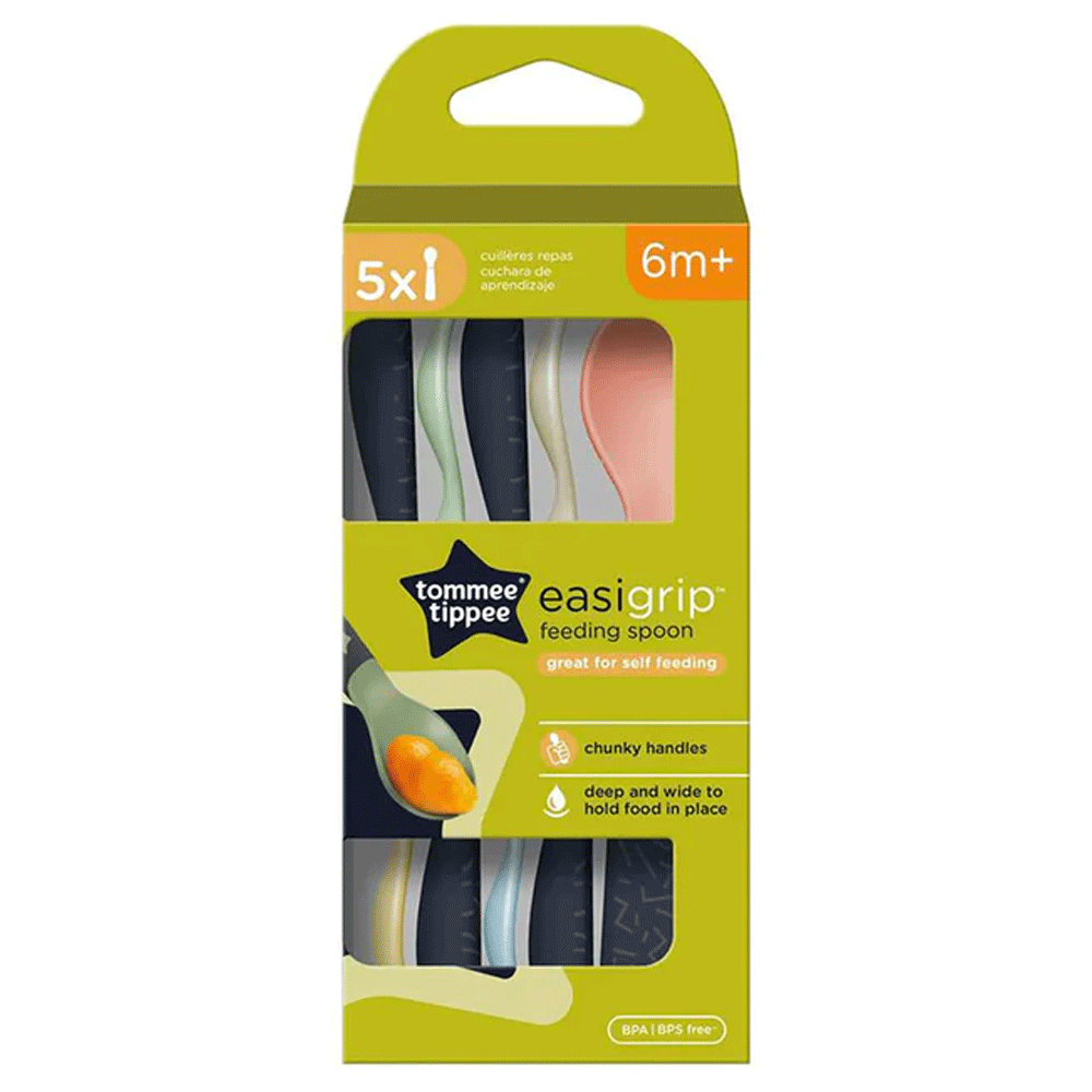 Tommee Tippee Easi Grip Self Feeding Spoons 5s