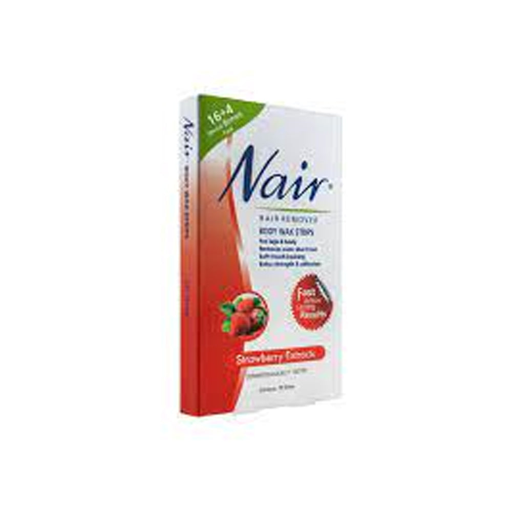 Nair Face Wax Strips Strawberry 20s - Snapcart.pk