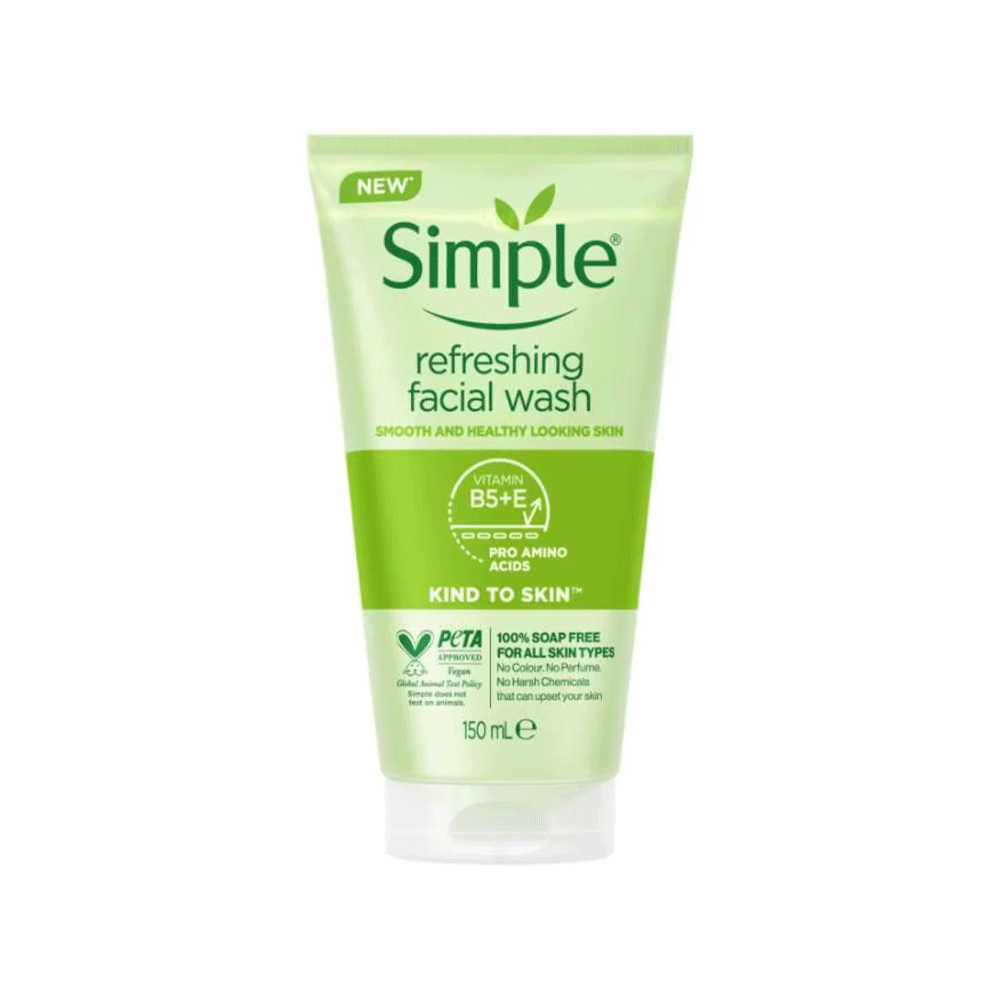 Simple Facial Wash Gel Refreshing 150ml - Snapcart.pk