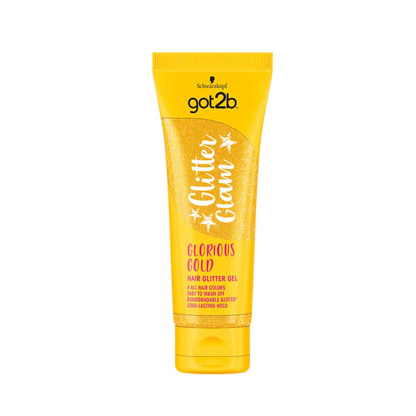 Schwarzkopf Got2b Glitter Glam Glorious Gold Hair Gel 50ml - Snapcart.pk