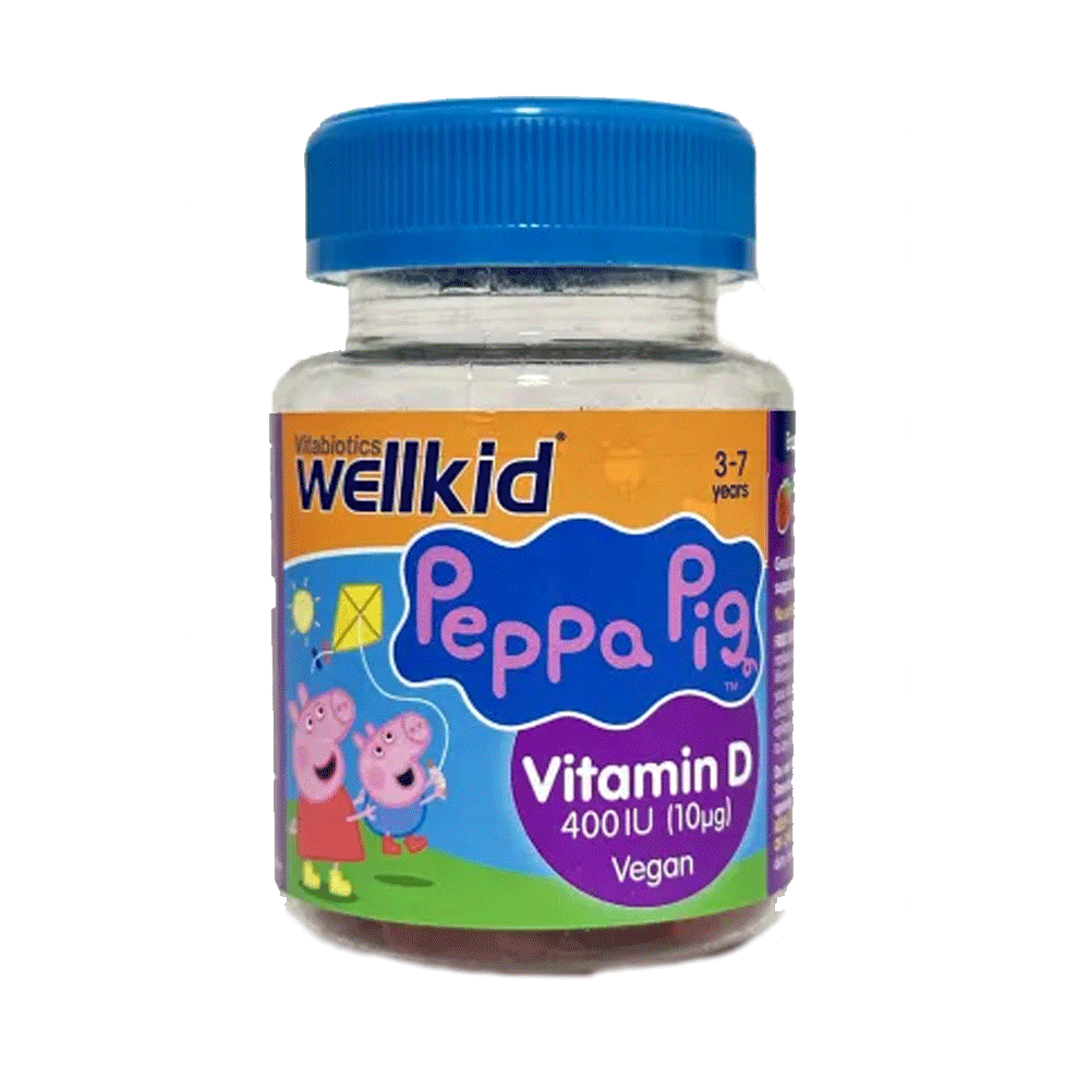 Vitabiotics Wellkid Peppa Pig Vitamin D 400iu Vegan Gummies 30s