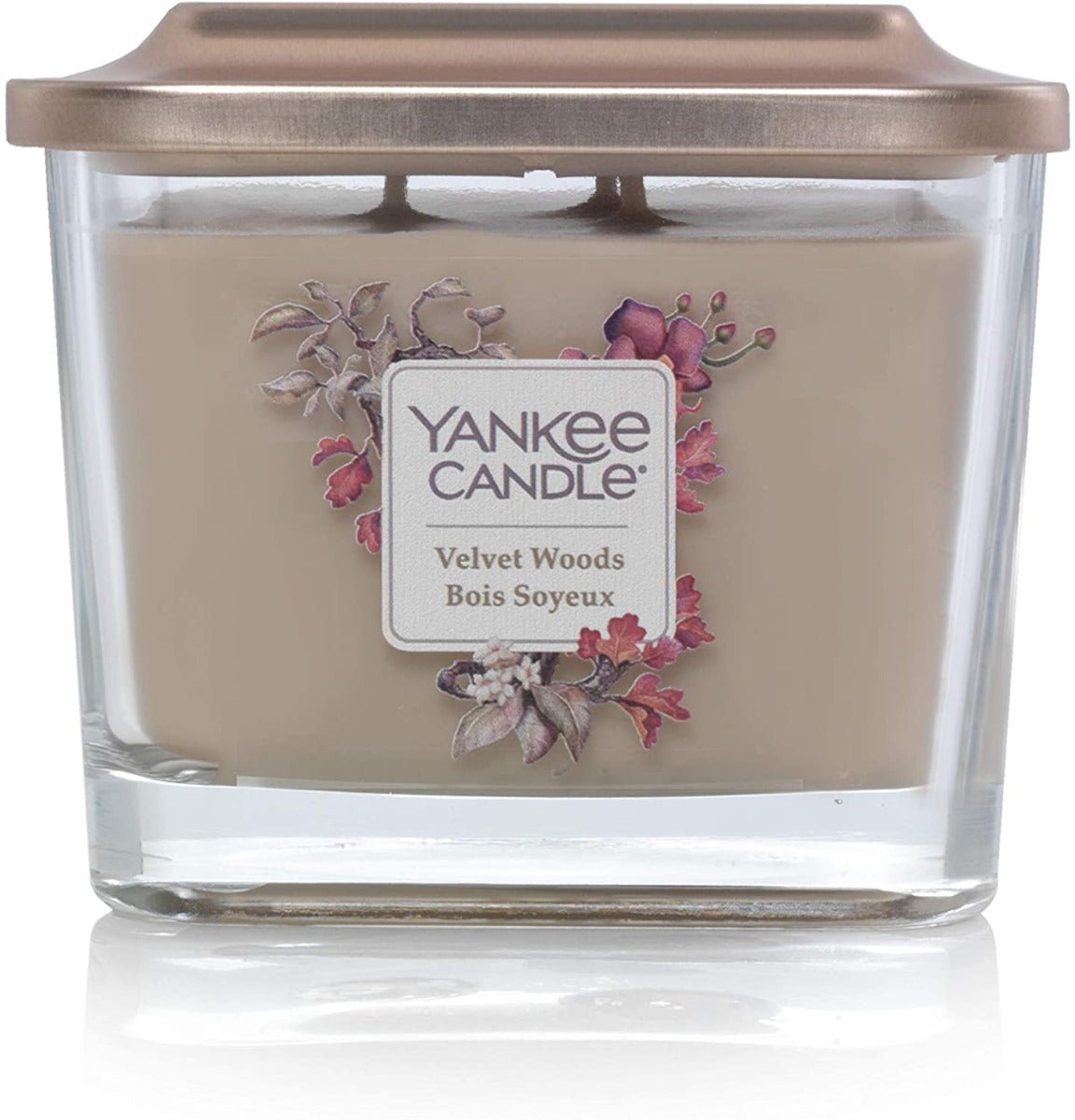 Yankee Candle Medium Square Candle with Wicks Velvet Woods