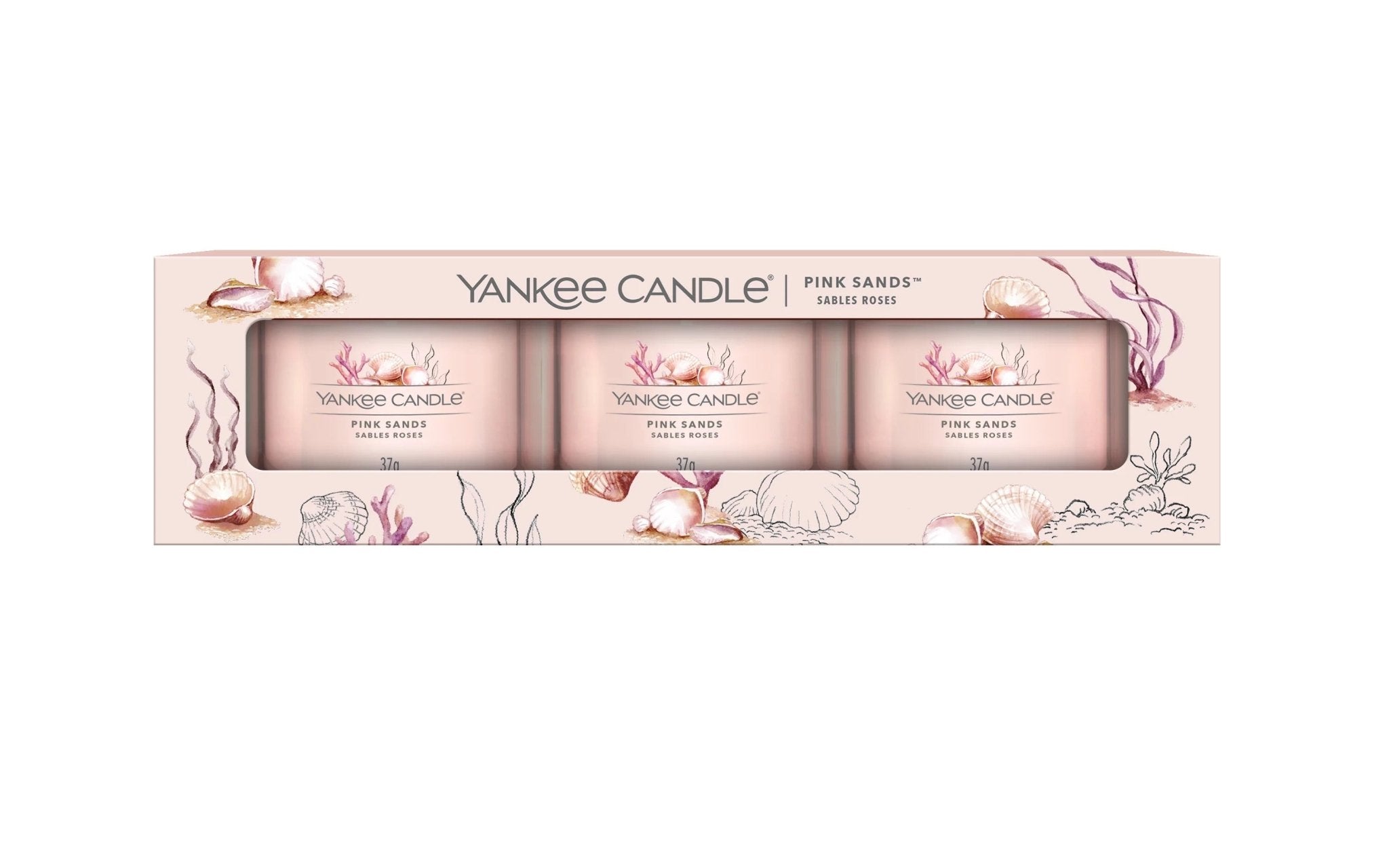 Yankee Candle Pack Of 3x37G - Pink Sand