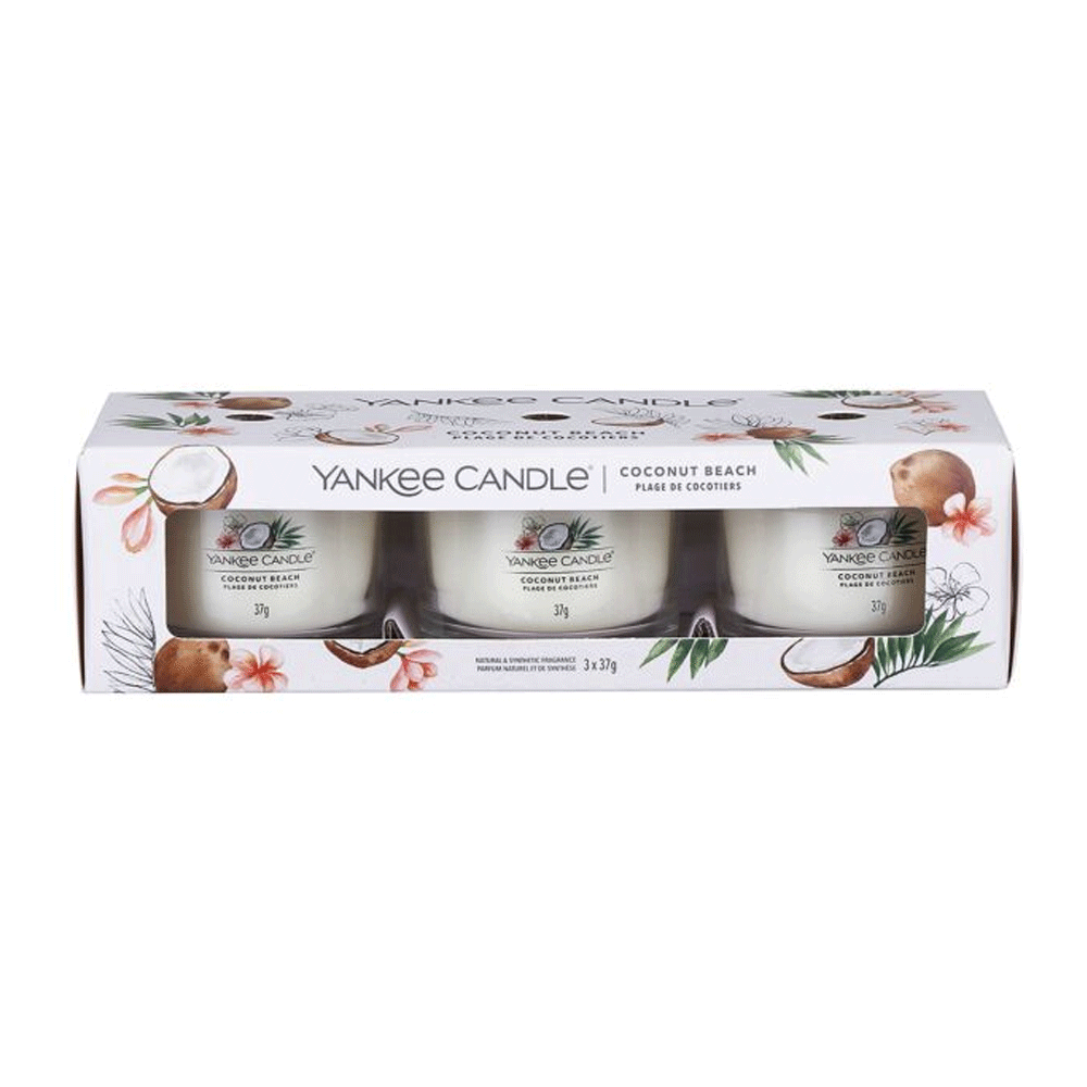 Yankee Candle Coconut Beach Candles 3x37g