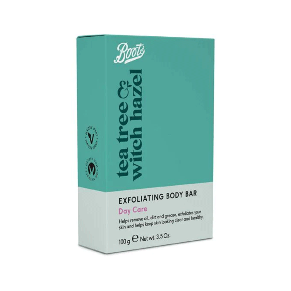 Boots Tea Tree Witch Hazel Exfloiating Body Bar 100g